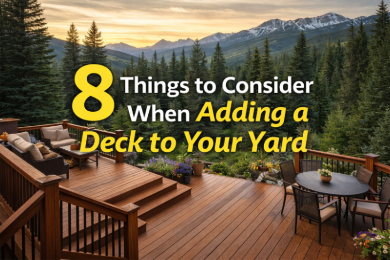 Backyard deck concept rendering