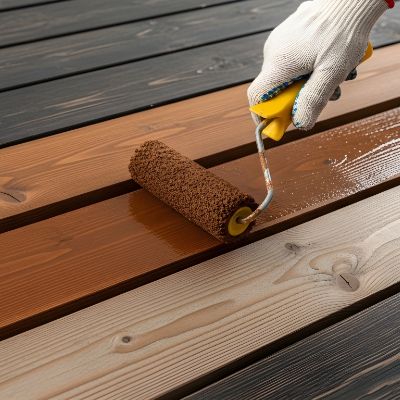 Samples of different deck materials