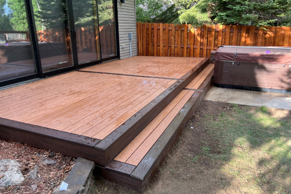 Two-tone deck with contrasting border