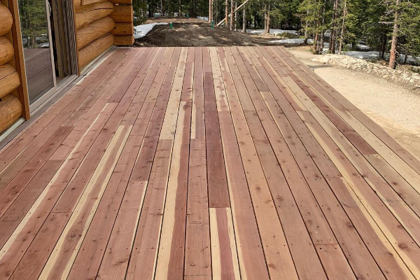 Two toned colored deck made with real word