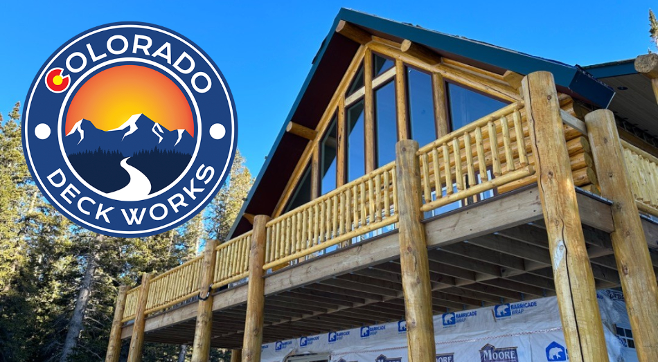 Colorado Deckworks Logo + Outdoor Deck Building Job