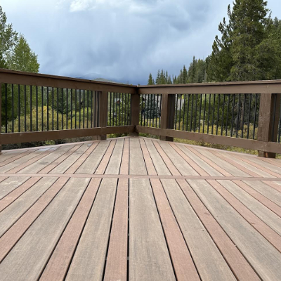 Random width deck boards pattern example